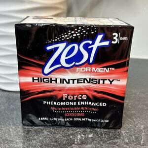 Zest for Men High Intensity Force Pheromone Enhanced Scent Bar Soap‎ 3 Bars